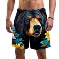 thumbnail image 1 of luoweisi Men's Beach Shorts Quick Dry Swim Trunks with Mesh Lining Bear M, 1 of 5