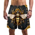 thumbnail image 1 of luoweisi Men's Beach Shorts Quick Dry Swim Trunks with Mesh Lining Bee XL, 1 of 5