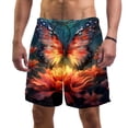 thumbnail image 1 of luoweisi Men's Beach Shorts Quick Dry Swim Trunks with Mesh Lining Butterfly 2XL, 1 of 5