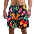 thumbnail image 1 of luoweisi Men's Beach Shorts Quick Dry Swim Trunks with Mesh Lining Butterfly L, 1 of 5