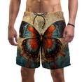 thumbnail image 1 of luoweisi Men's Beach Shorts Quick Dry Swim Trunks with Mesh Lining Butterfly L, 1 of 5