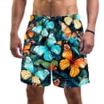thumbnail image 1 of luoweisi Men's Beach Shorts Quick Dry Swim Trunks with Mesh Lining Butterfly M, 1 of 5