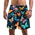 thumbnail image 1 of luoweisi Men's Beach Shorts Quick Dry Swim Trunks with Mesh Lining Butterfly M, 1 of 5