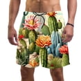 thumbnail image 1 of luoweisi Men's Beach Shorts Quick Dry Swim Trunks with Mesh Lining Cactus 2XL, 1 of 5