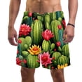 thumbnail image 1 of luoweisi Men's Beach Shorts Quick Dry Swim Trunks with Mesh Lining Cactus L, 1 of 5