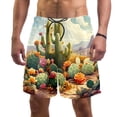 thumbnail image 1 of luoweisi Men's Beach Shorts Quick Dry Swim Trunks with Mesh Lining Cactus L, 1 of 1