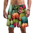 thumbnail image 1 of luoweisi Men's Beach Shorts Quick Dry Swim Trunks with Mesh Lining Cactus L, 1 of 5