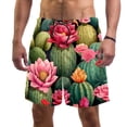 thumbnail image 1 of luoweisi Men's Beach Shorts Quick Dry Swim Trunks with Mesh Lining Cactus L, 1 of 5