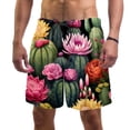 thumbnail image 1 of luoweisi Men's Beach Shorts Quick Dry Swim Trunks with Mesh Lining Cactus S, 1 of 5