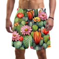 thumbnail image 1 of luoweisi Men's Beach Shorts Quick Dry Swim Trunks with Mesh Lining Cactus S, 1 of 5