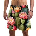 thumbnail image 1 of luoweisi Men's Beach Shorts Quick Dry Swim Trunks with Mesh Lining Cactus XL, 1 of 5