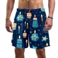 thumbnail image 1 of luoweisi Men's Beach Shorts Quick Dry Swim Trunks with Mesh Lining Candle 2XL, 1 of 5
