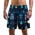 thumbnail image 1 of luoweisi Men's Beach Shorts Quick Dry Swim Trunks with Mesh Lining Candle S, 1 of 5