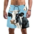 thumbnail image 1 of luoweisi Men's Beach Shorts Quick Dry Swim Trunks with Mesh Lining Cartoon Cow 2XL, 1 of 5
