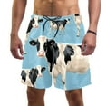 thumbnail image 1 of luoweisi Men's Beach Shorts Quick Dry Swim Trunks with Mesh Lining Cartoon Cow 2XL, 1 of 5