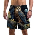 thumbnail image 1 of luoweisi Men's Beach Shorts Quick Dry Swim Trunks with Mesh Lining Cartoon Owl L, 1 of 5