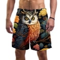 thumbnail image 1 of luoweisi Men's Beach Shorts Quick Dry Swim Trunks with Mesh Lining Cartoon Owl M, 1 of 5
