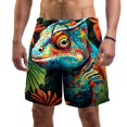 thumbnail image 1 of luoweisi Men's Beach Shorts Quick Dry Swim Trunks with Mesh Lining Chameleon L, 1 of 5