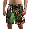 thumbnail image 1 of luoweisi Men's Beach Shorts Quick Dry Swim Trunks with Mesh Lining Christmas Candy M, 1 of 5