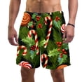 thumbnail image 1 of luoweisi Men's Beach Shorts Quick Dry Swim Trunks with Mesh Lining Christmas Candy XL, 1 of 5