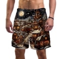 thumbnail image 1 of luoweisi Men's Beach Shorts Quick Dry Swim Trunks with Mesh Lining Christmas Night XL, 1 of 5