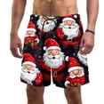 thumbnail image 1 of luoweisi Men's Beach Shorts Quick Dry Swim Trunks with Mesh Lining Christmas Santa Claus L, 1 of 5