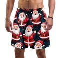 thumbnail image 1 of luoweisi Men's Beach Shorts Quick Dry Swim Trunks with Mesh Lining Christmas Santa Claus XL, 1 of 5