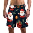 thumbnail image 1 of luoweisi Men's Beach Shorts Quick Dry Swim Trunks with Mesh Lining Christmas Santa Claus XL, 1 of 5