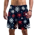 thumbnail image 1 of luoweisi Men's Beach Shorts Quick Dry Swim Trunks with Mesh Lining Christmas Snowflakes L, 1 of 5
