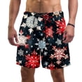 thumbnail image 1 of luoweisi Men's Beach Shorts Quick Dry Swim Trunks with Mesh Lining Christmas Snowflakes L, 1 of 5