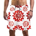 thumbnail image 1 of luoweisi Men's Beach Shorts Quick Dry Swim Trunks with Mesh Lining Christmas Snowflakes S, 1 of 5