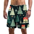 thumbnail image 1 of luoweisi Men's Beach Shorts Quick Dry Swim Trunks with Mesh Lining Christmas Tree L, 1 of 5