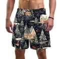 thumbnail image 1 of luoweisi Men's Beach Shorts Quick Dry Swim Trunks with Mesh Lining Christmas Tree L, 1 of 5