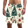 thumbnail image 1 of luoweisi Men's Beach Shorts Quick Dry Swim Trunks with Mesh Lining Christmas Tree L, 1 of 5