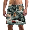 thumbnail image 1 of luoweisi Men's Beach Shorts Quick Dry Swim Trunks with Mesh Lining Christmas Tree S, 1 of 5