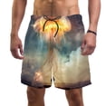 thumbnail image 1 of luoweisi Men's Beach Shorts Quick Dry Swim Trunks with Mesh Lining Colorful Jellyfish 2XL, 1 of 1
