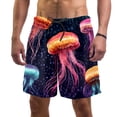 thumbnail image 1 of luoweisi Men's Beach Shorts Quick Dry Swim Trunks with Mesh Lining Colorful Jellyfish 2XL, 1 of 5