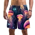thumbnail image 1 of luoweisi Men's Beach Shorts Quick Dry Swim Trunks with Mesh Lining Colorful Jellyfish L, 1 of 5