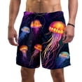 thumbnail image 1 of luoweisi Men's Beach Shorts Quick Dry Swim Trunks with Mesh Lining Colorful Jellyfish M, 1 of 5
