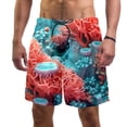 thumbnail image 1 of luoweisi Men's Beach Shorts Quick Dry Swim Trunks with Mesh Lining Coral L, 1 of 5