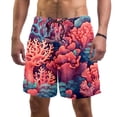 thumbnail image 1 of luoweisi Men's Beach Shorts Quick Dry Swim Trunks with Mesh Lining Coral L, 1 of 5