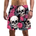 thumbnail image 1 of luoweisi Men's Beach Shorts Quick Dry Swim Trunks with Mesh Lining Couple Skulls 2XL, 1 of 5
