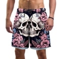 thumbnail image 1 of luoweisi Men's Beach Shorts Quick Dry Swim Trunks with Mesh Lining Couple Skulls L, 1 of 5