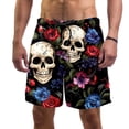 thumbnail image 1 of luoweisi Men's Beach Shorts Quick Dry Swim Trunks with Mesh Lining Couple Skulls S, 1 of 5