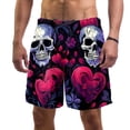 thumbnail image 1 of luoweisi Men's Beach Shorts Quick Dry Swim Trunks with Mesh Lining Couple Skulls XL, 1 of 5
