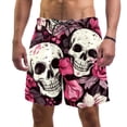 thumbnail image 1 of luoweisi Men's Beach Shorts Quick Dry Swim Trunks with Mesh Lining Couple Skulls XL, 1 of 5