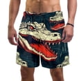 thumbnail image 1 of luoweisi Men's Beach Shorts Quick Dry Swim Trunks with Mesh Lining Crocodile L, 1 of 5