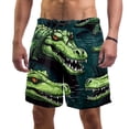 thumbnail image 1 of luoweisi Men's Beach Shorts Quick Dry Swim Trunks with Mesh Lining Crocodile M, 1 of 5