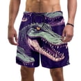 thumbnail image 1 of luoweisi Men's Beach Shorts Quick Dry Swim Trunks with Mesh Lining Crocodile S, 1 of 5