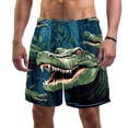 thumbnail image 1 of luoweisi Men's Beach Shorts Quick Dry Swim Trunks with Mesh Lining Crocodile S, 1 of 5